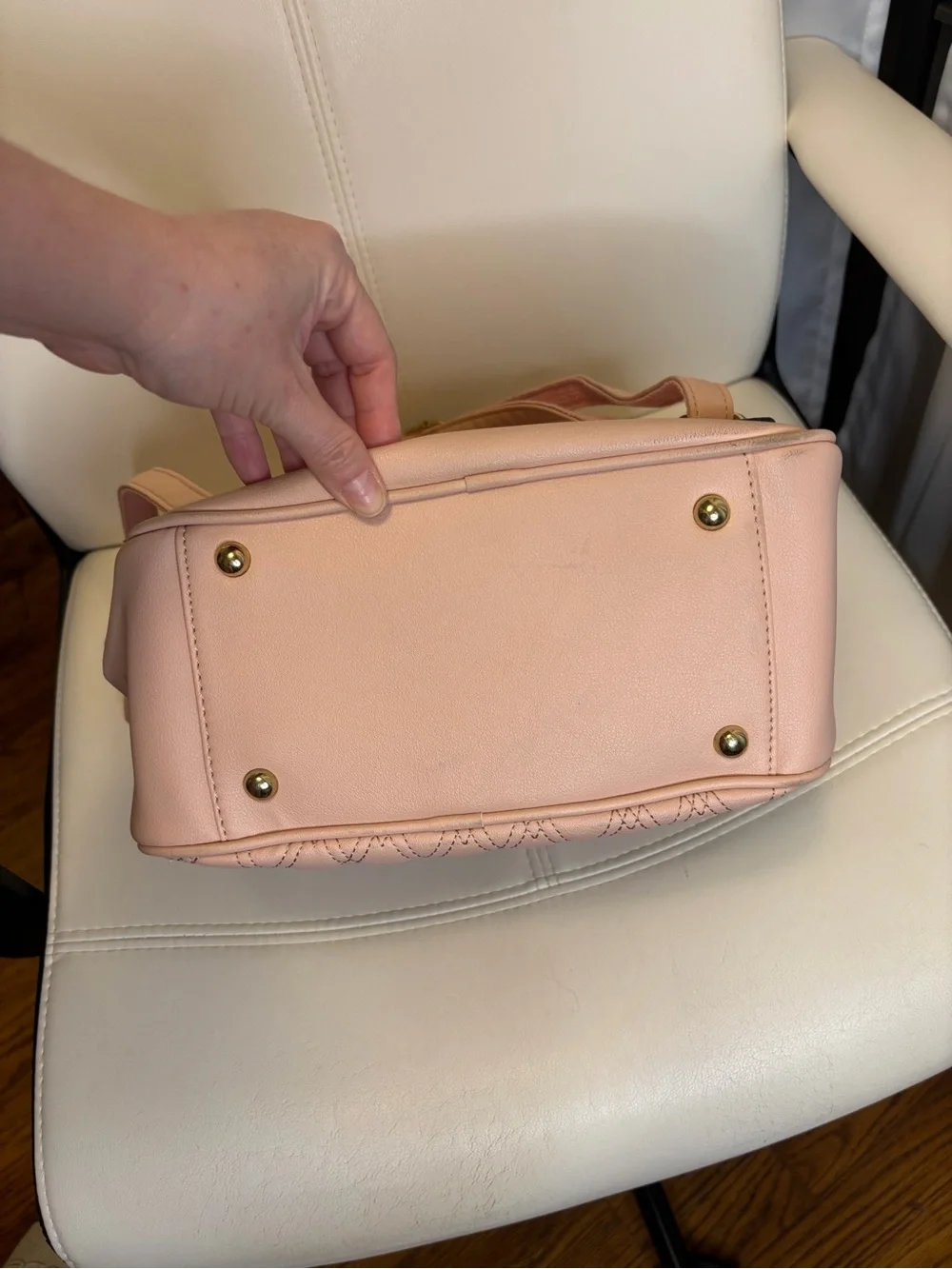 Quilted Blush Pink Mini Backpack